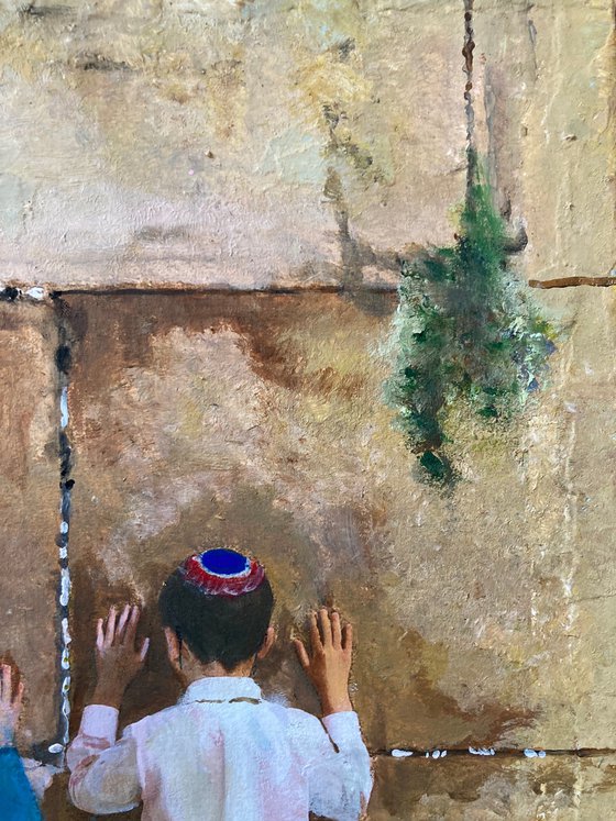 Children at the Western Wall