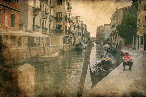Gondoliere in Venice by Chiara Vignudelli