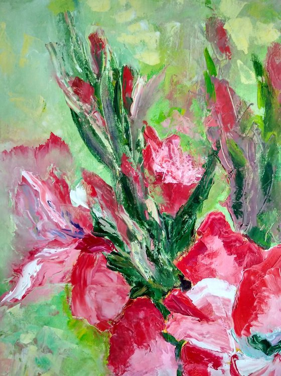 Bouquet of gladioli