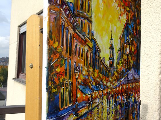 City in the Evening Light