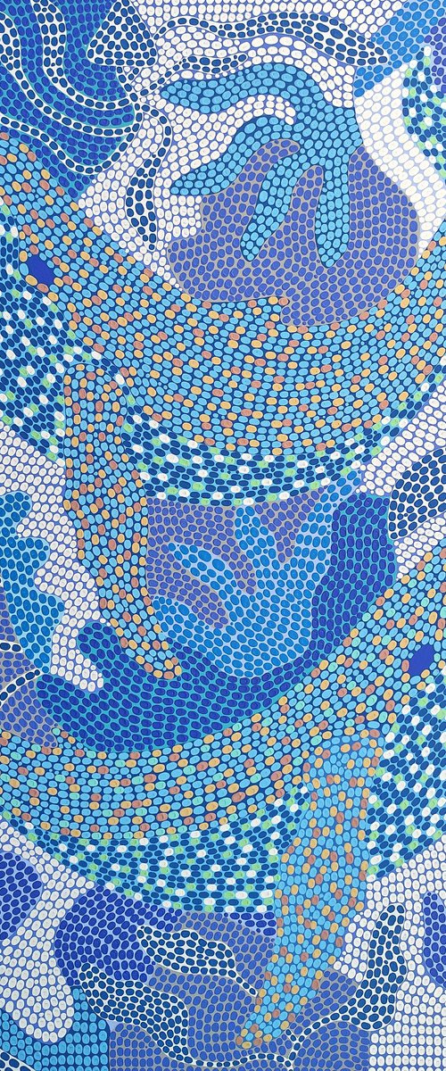 Mosaic Whales by Oxana Lazari