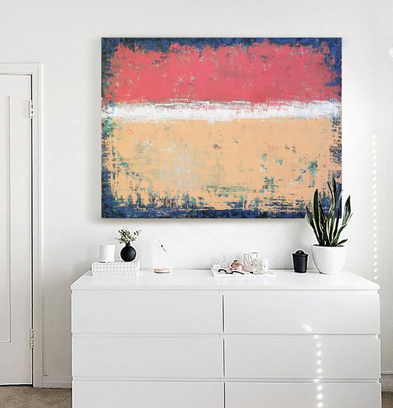 Abstract Pink summer 30x40" Contemporary Art