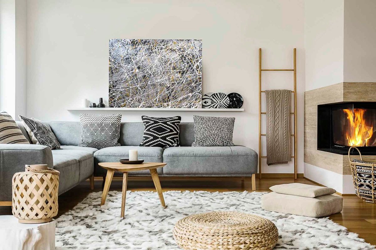 Expressive Abstract Acrylic Painting By Km Arts, 31 X 24", Zest 2, Original Artwork