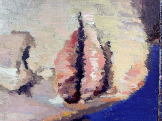 ELECTRIC SILENCE ACRYLIC ON CANVAS 80x80cm