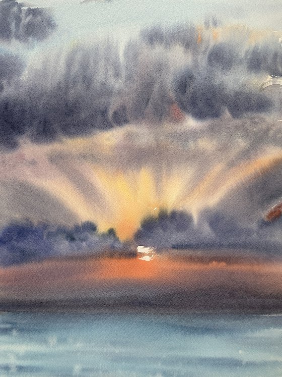 Hopeful Rays Through Dark Clouds