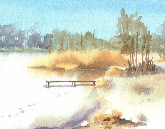 Ukrainian watercolour. Winter mood 2