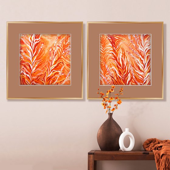 Set of 2 «Golden Grasses»