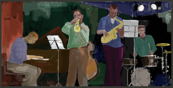 COOL QUARTET  53"X27"