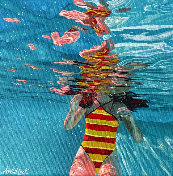Underneath LVXIII - Miniature swimming painting