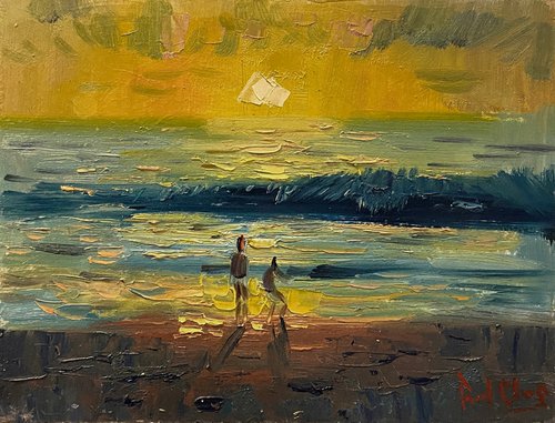 Sunset Crystal Beach - California by Paul Cheng