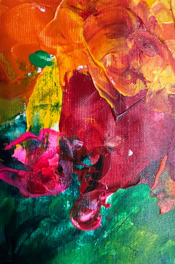 "Riot of flowers in summer"