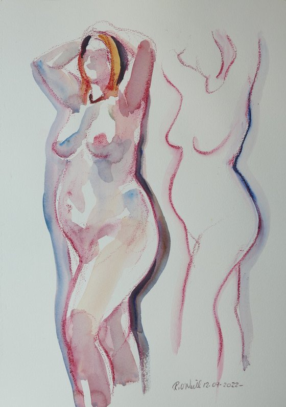 standing female nude