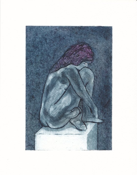 Seated female nude