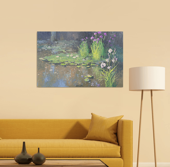 Water Lilies and Irises