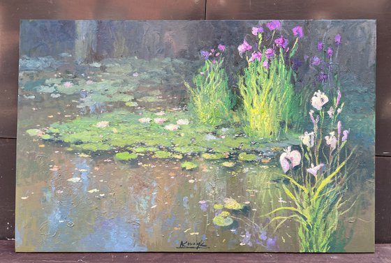 Water Lilies and Irises