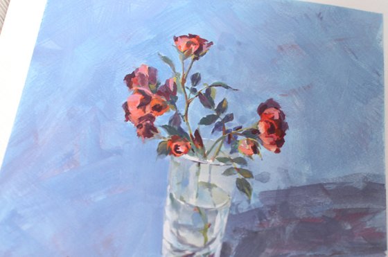Small red roses
