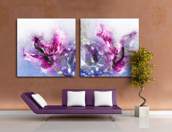 Delirios VII/XL large diptych, set of 2 panels