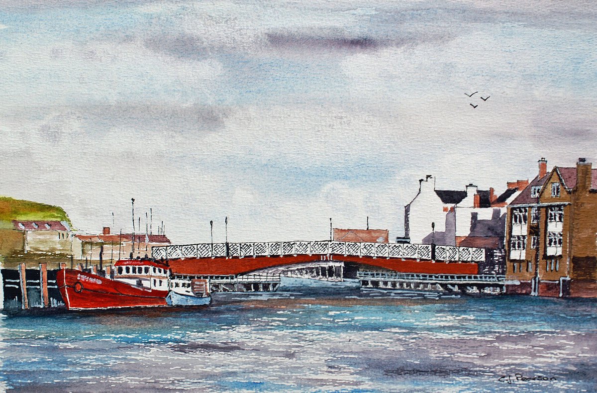 Whitby Harbour Bridge - East View by Chris Pearson