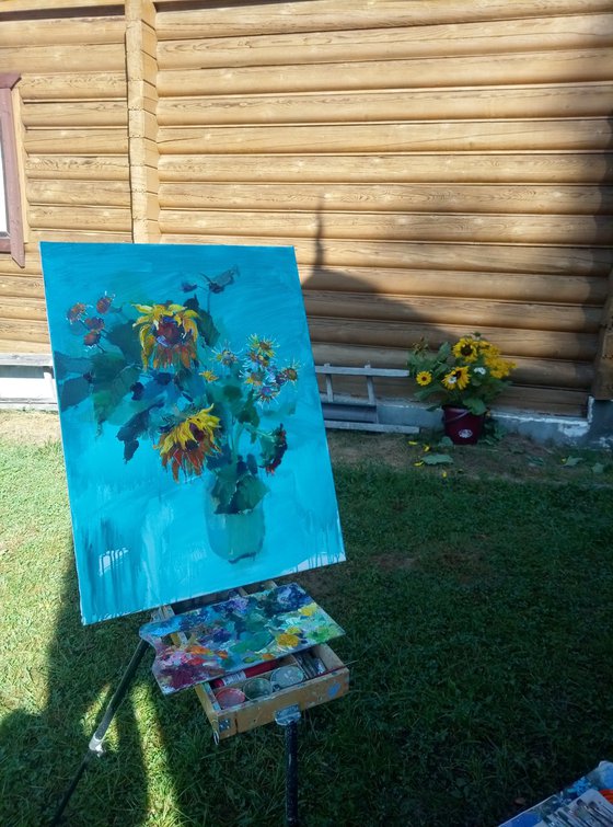 Sunflower.    Sunny day