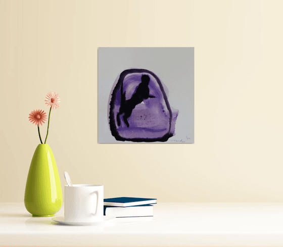 The Purple Cat, 20x20 cm