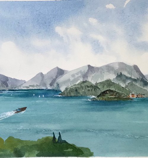lake Como from Hotel Villa Cipressi by Brian Tucker