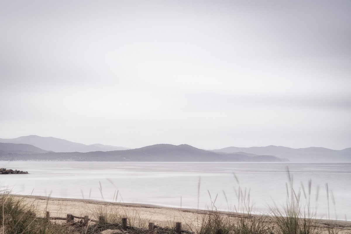 Impressionistic Landscape Photograph By Karim Carella, 36 X 25", The Southern Side Of A Famous Tuscan Gulf, Original Artwork