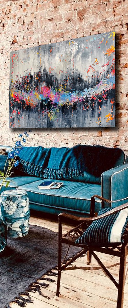 150x100cm. / abstract painting / Abstract 1224 by Alex Senchenko