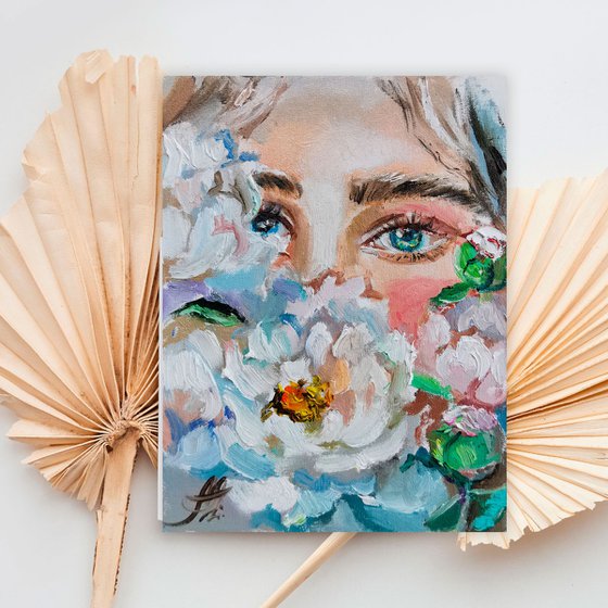 Face painting on canvas