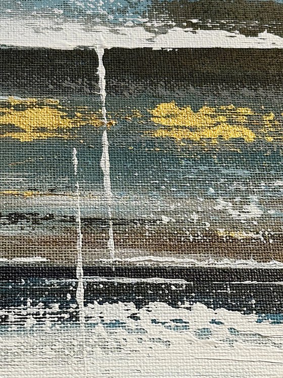 Azure Tide with Golden Accents