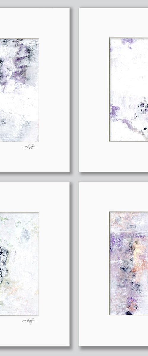 Mystical Moments Collection 4 - 4 Abstract Paintings by Kathy Morton Stanion