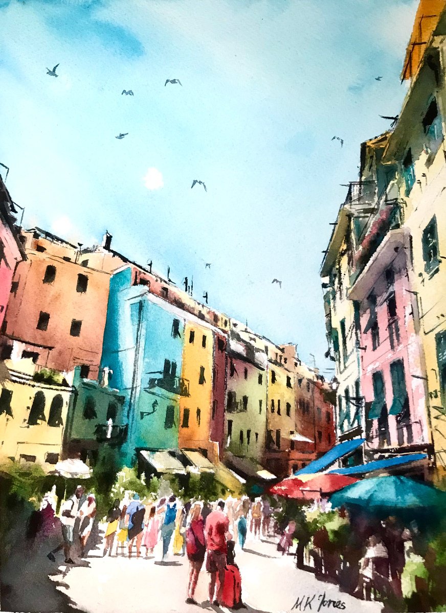 Streets of Cinque Terre by Monika Jones