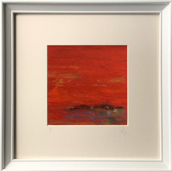 Fragment 7 - Dynamic, framed oil painting
