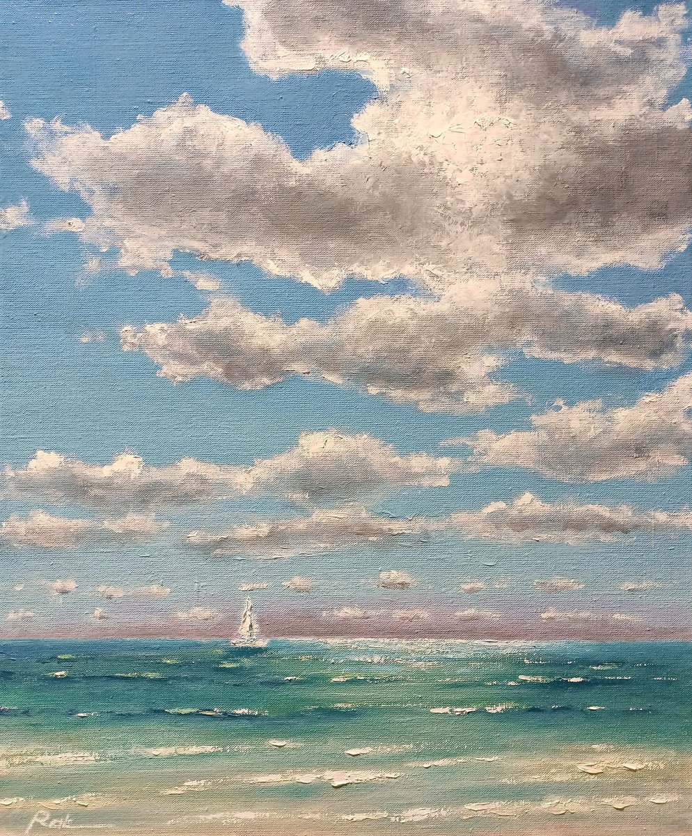 White Sail 2 By Oleh Rak, 20 X 24, Artwork For Sale On Artfinder
