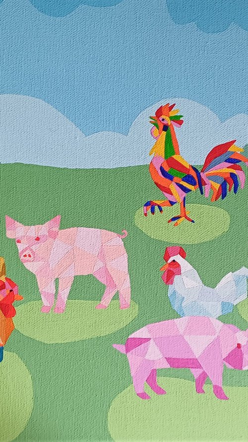 Pigs and Chickens by Corinne Hamer