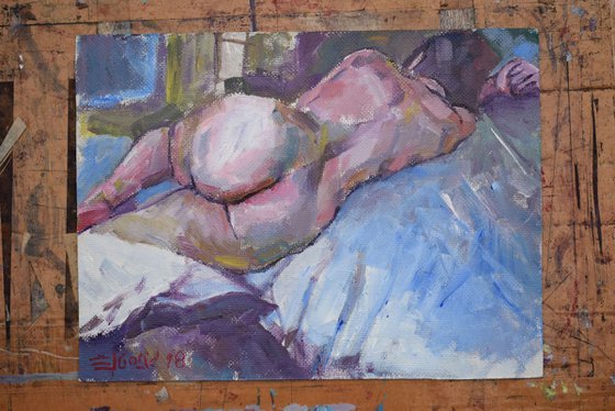 Woman on bed