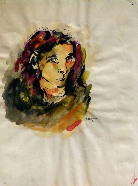 Self-portrait 1976, 32x24 cm