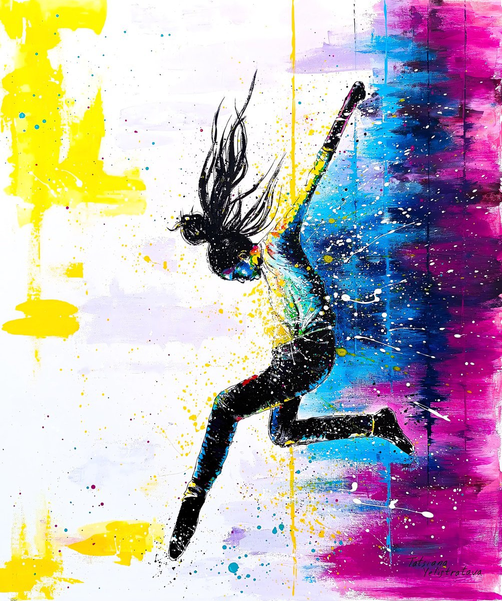 Urban And Pop Acrylic Painting , Crossing My Own Horizon. By Tatsiana Yelistratava, 20 X 24, Artwork For Sale On Artfinder
