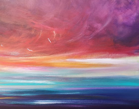 Sky Full of Song II - seascape, emotional, panoramic