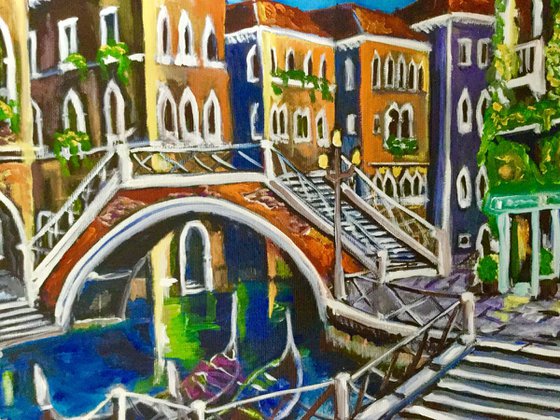 Venice . Evening in Venice.  Water reflections. On sale