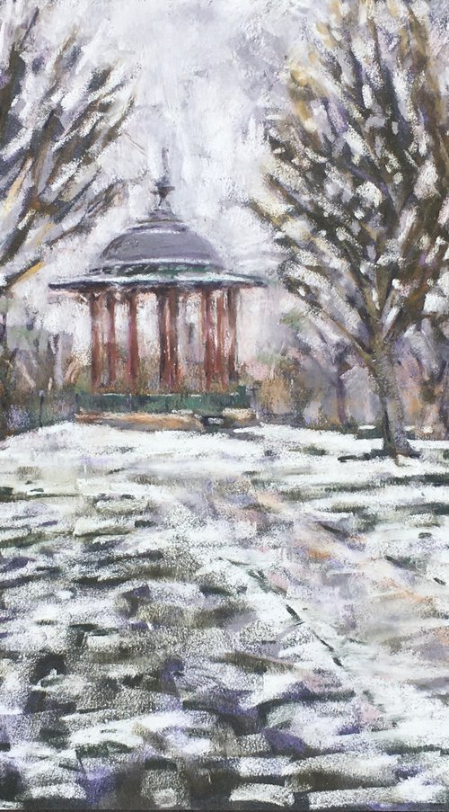 February snow on Clapham Common by Louise Gillard