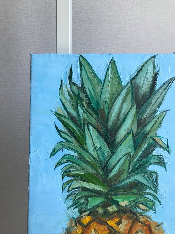 Pineapple oil painting Still life 24x33cm