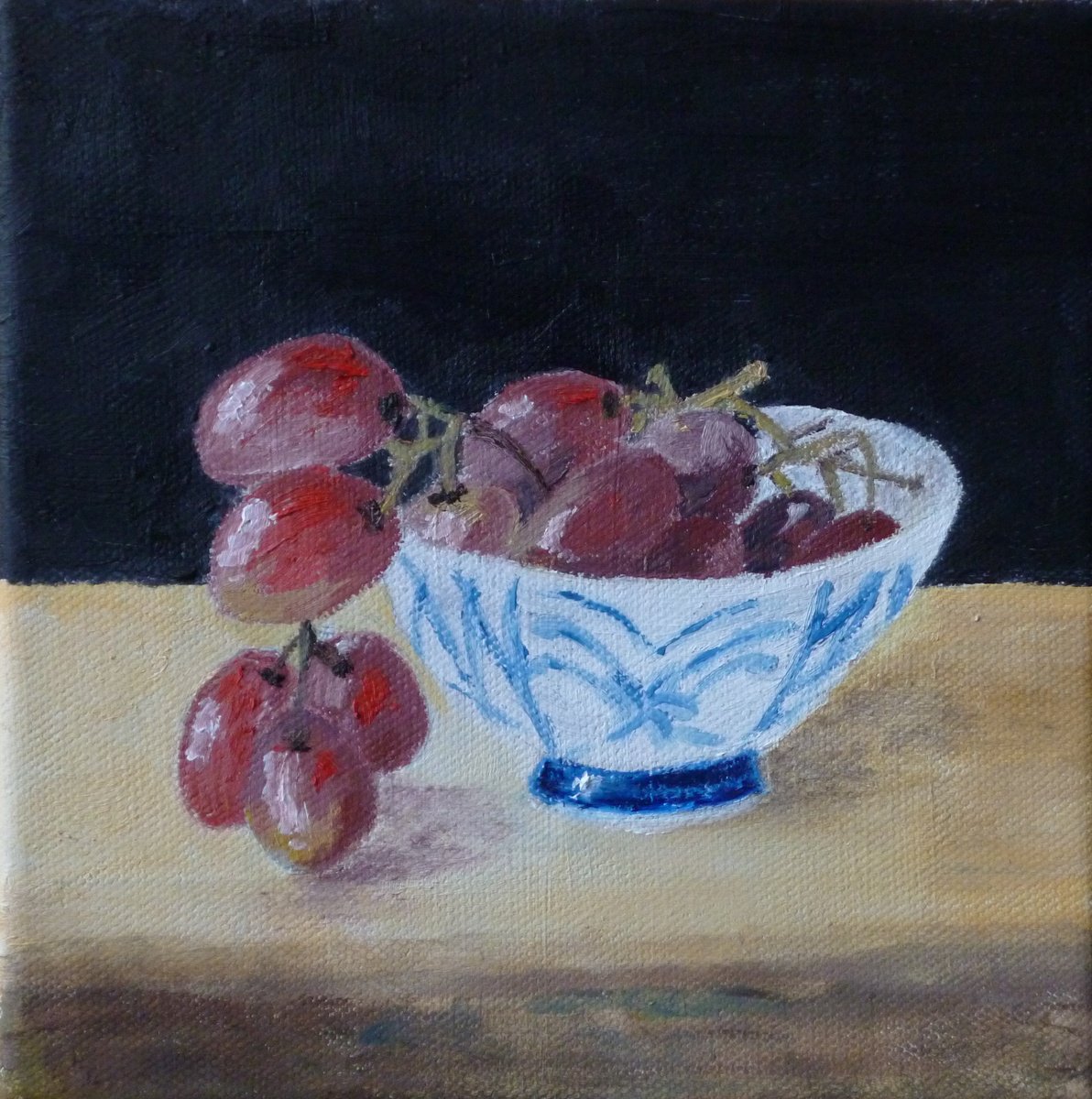 Bowl with Grapes by Maddalena Pacini