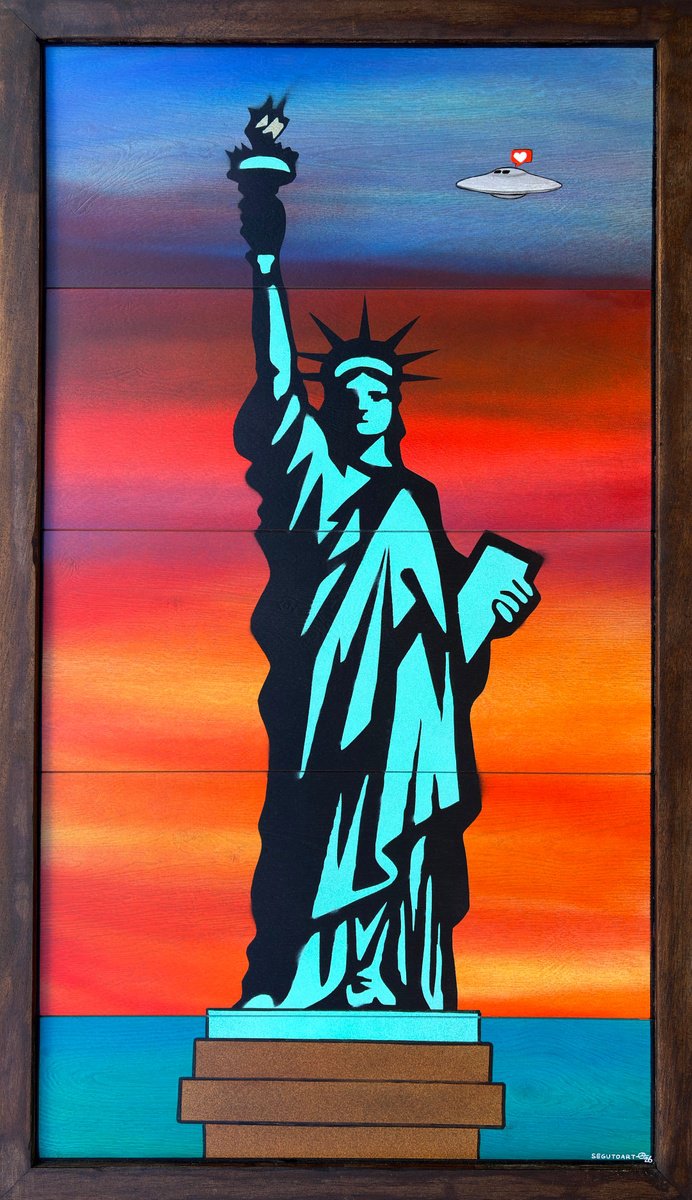 Urban And Pop Painting , I Love New York By Segutoart, 22 X 38, Artwork For Sale On Artfinder