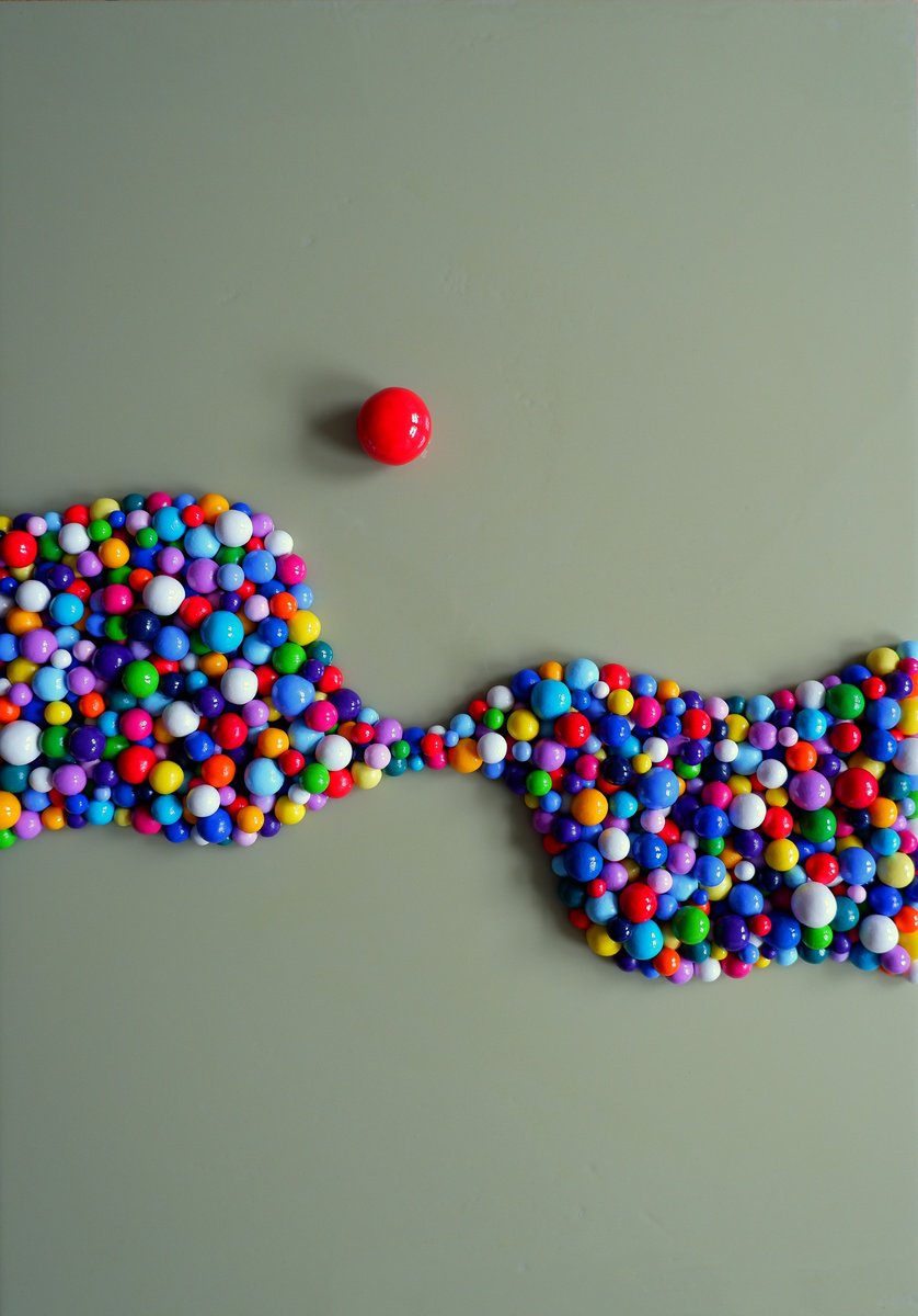 Organic Landscape Clay Sculpture By Van Lanigh, 28 X 39", Crossing The Rubicon, Original Artwork