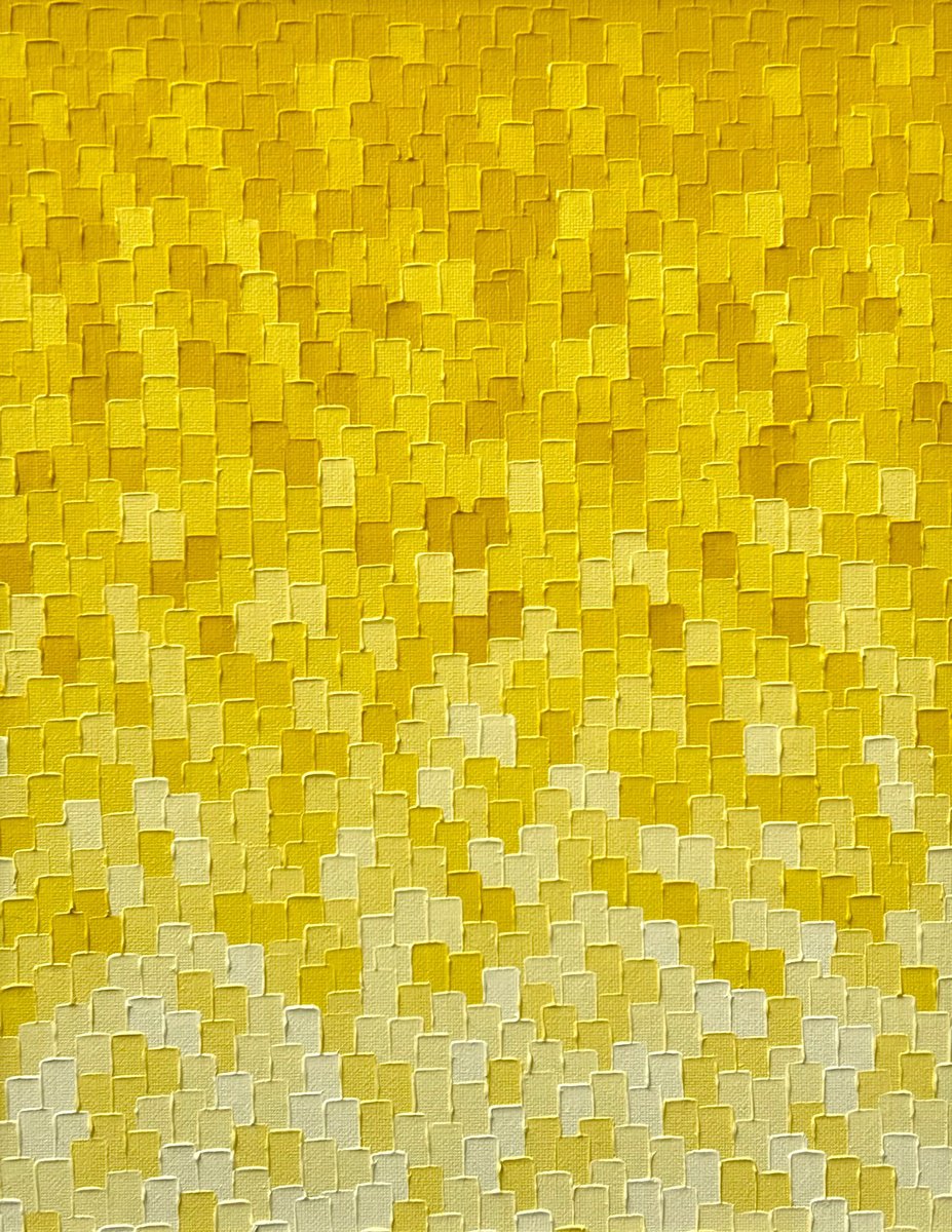 Organic Abstract Oil Painting By Meredith B. Studios, 16 X 20", Summer Sunshine, Original Artwork