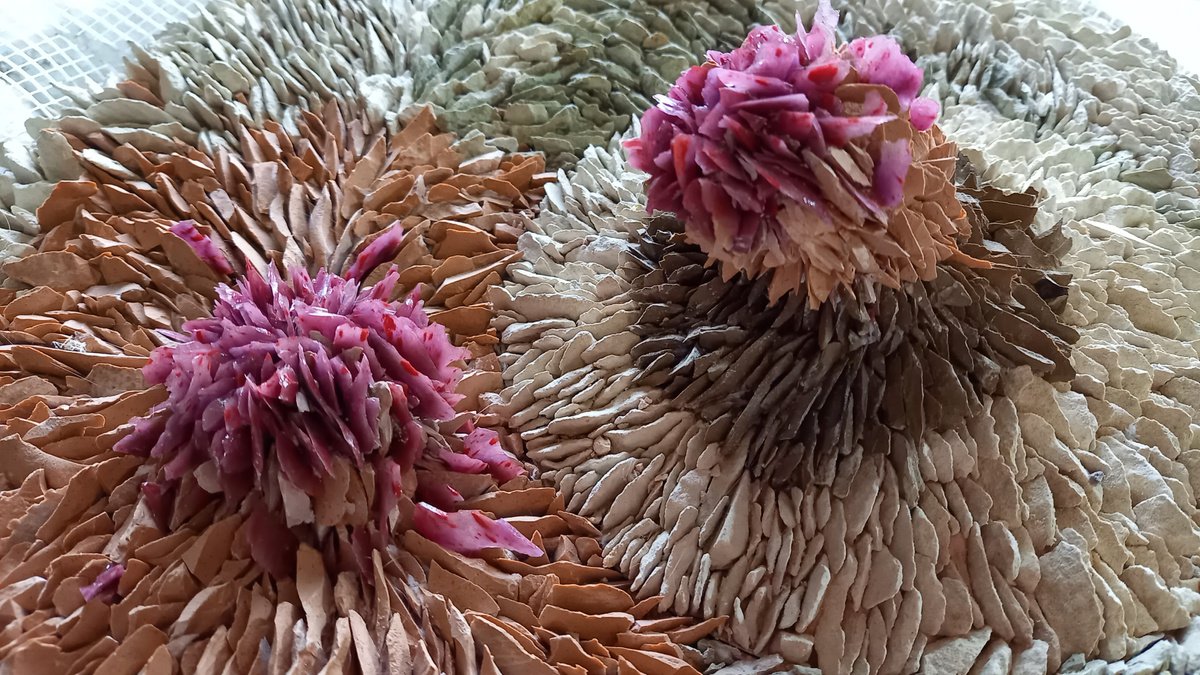 Organic Abstract Sculpture By Emanuela Camacci, 24 X 6, On A Gold Plate, Original Artwork