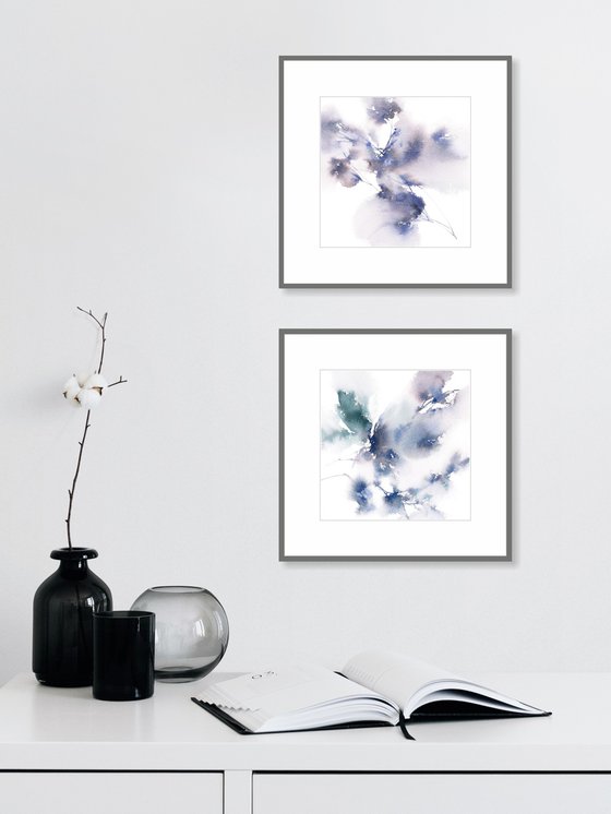 Small floral paintings