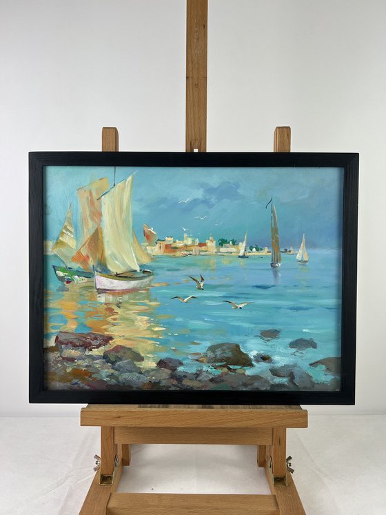 Seashore with Boats