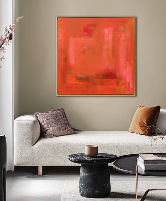 Untitled in pink & orange