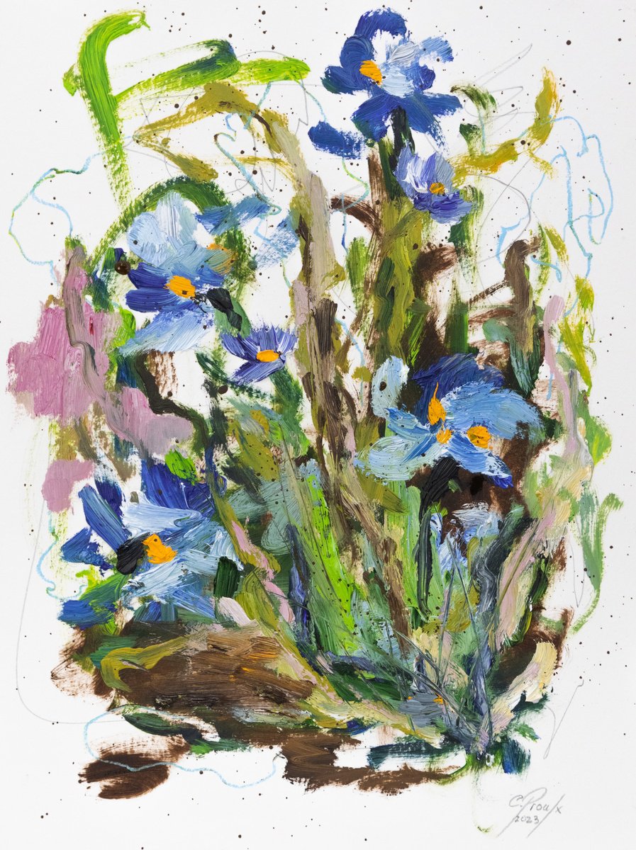 Bouquet bleu by Chantal Proulx